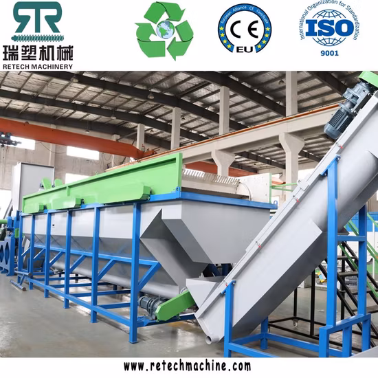 Pet de plástico/PP/HDPE/LDPE/LLDPE/ABS/PS/PVC/PC/Botella BOPP/película/bolsa/tambor/paleta/tubo/contenedor/caja/tarro/barril Línea de lavado Planta trituradora Máquina de reciclaje