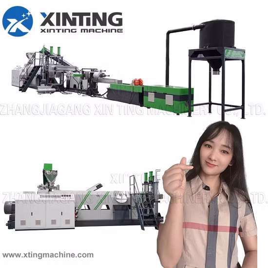 Residuos Pet/HDPE/LDPE/PP/PE Botellas Películas Bolsas tejidas Reciclaje de plástico Peletización/Granulador/Granulación/Escamas Trituración de chatarra Lavado/Exprimido Máquina trituradora